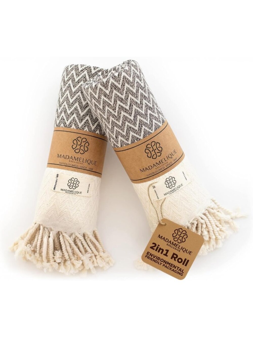 Set of 2 Decorative Hand Towels - 100% Cotton, Versatile for Bath, Kitchen, Yoga